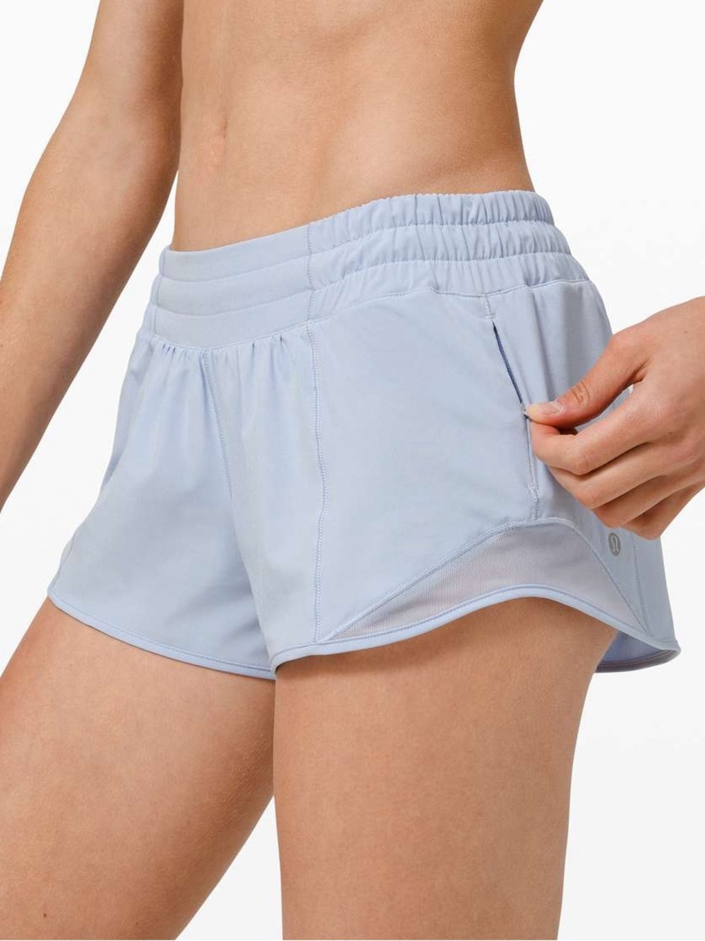 Lululemon Hotty Hot Short II 2.5 In Blue Linen Size 12